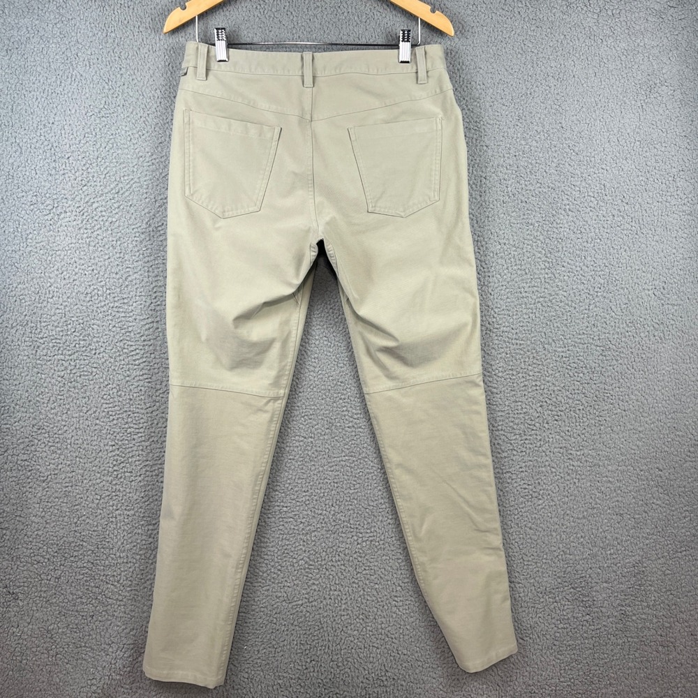 Lululemon Lab Mens ABC Slim Fit Pants Khaki Tan Size 31 Canvas Style LM5ABOS - Picture 4 of 11
